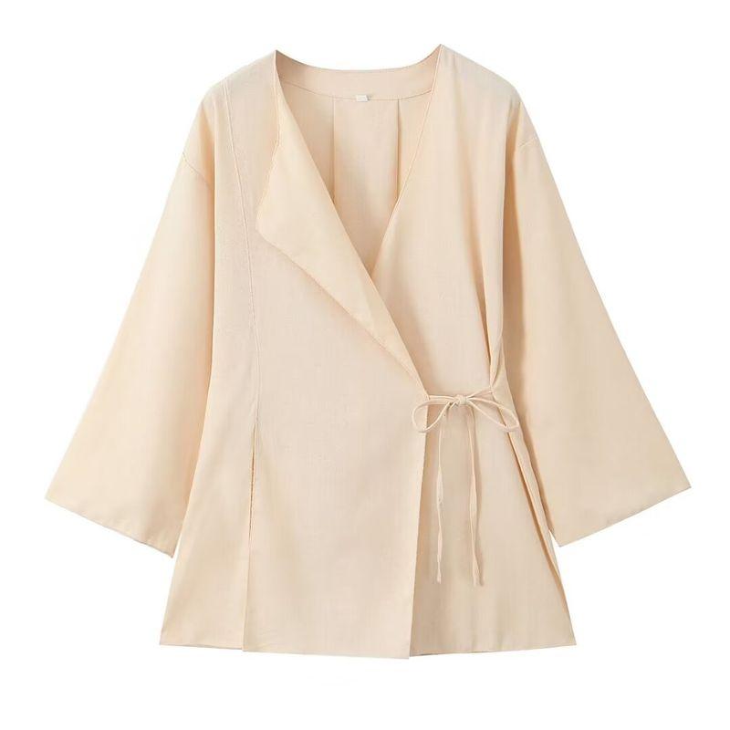 Kaslead New Arrival Women's Clothing Fashion Style Kimono Cross Outwear Casual Pants 6078572 5057572