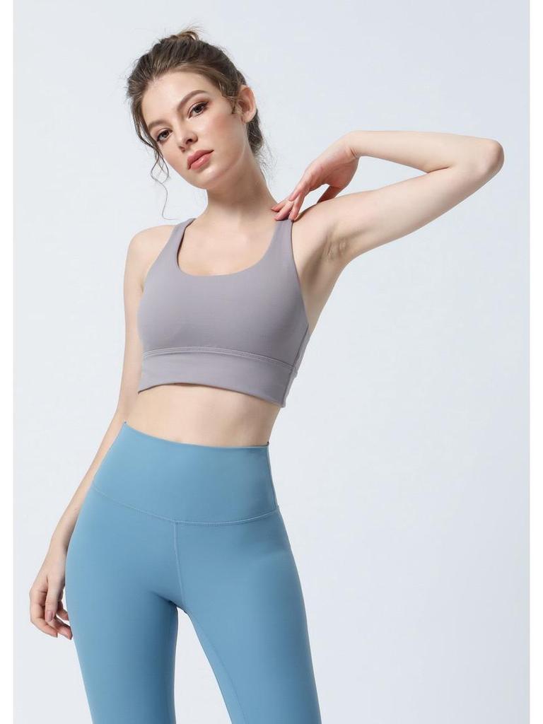 Women's Cross Back Shockproof Yoga Sports Bra - Breathable Summer Camisole