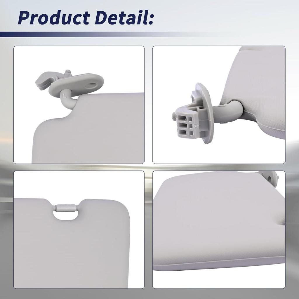 Солнцезащитный козырек со стороны водителя Подходит для Hyundai Accent 1E 2011 2012 2013 2014 2015 Заменяет 85210-1R000 Передний левый | Тень для защиты от солнца | Серый