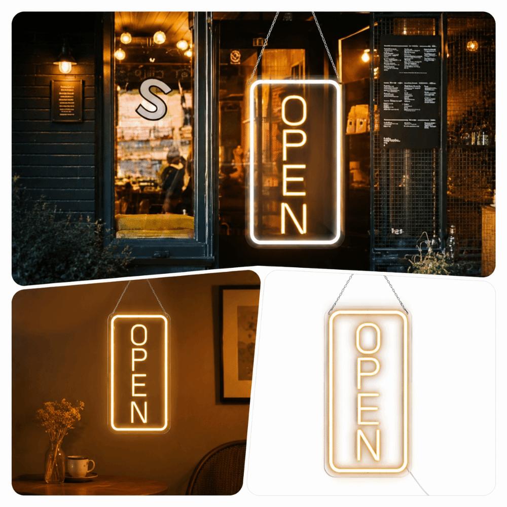 Soft Silicone Light Strip Open Neon Sign Adjustable Brightness Business Store Sign Salon Decor