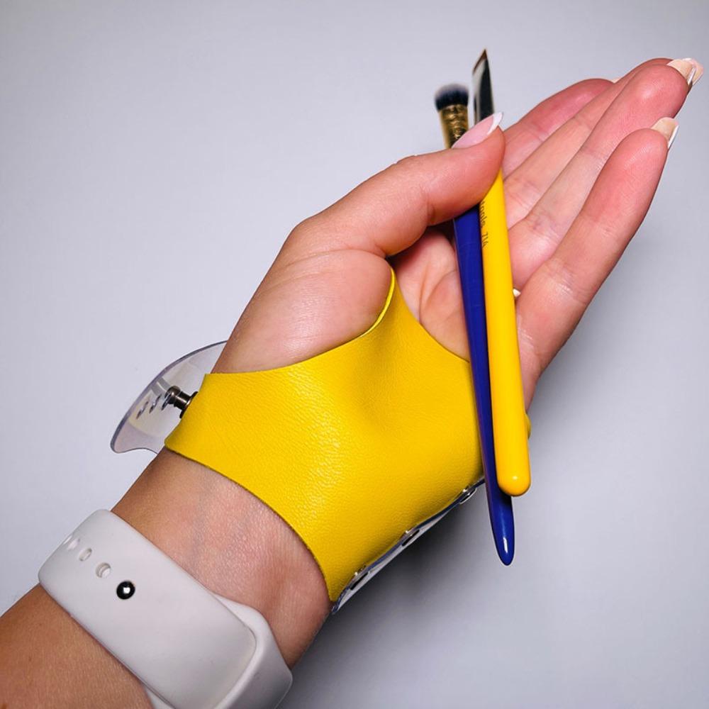 Functional Design Professional Makeup Artist Gloves PVC Makeup Tools Natural Leather Gloves