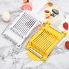 Egg Slicer 12 Lines Stainless Steel Food Slicer Fast Cutting Cheese Mushroom Strawberry Cutter Easy To Use Egg Chopper for Hard Boiled Eggs