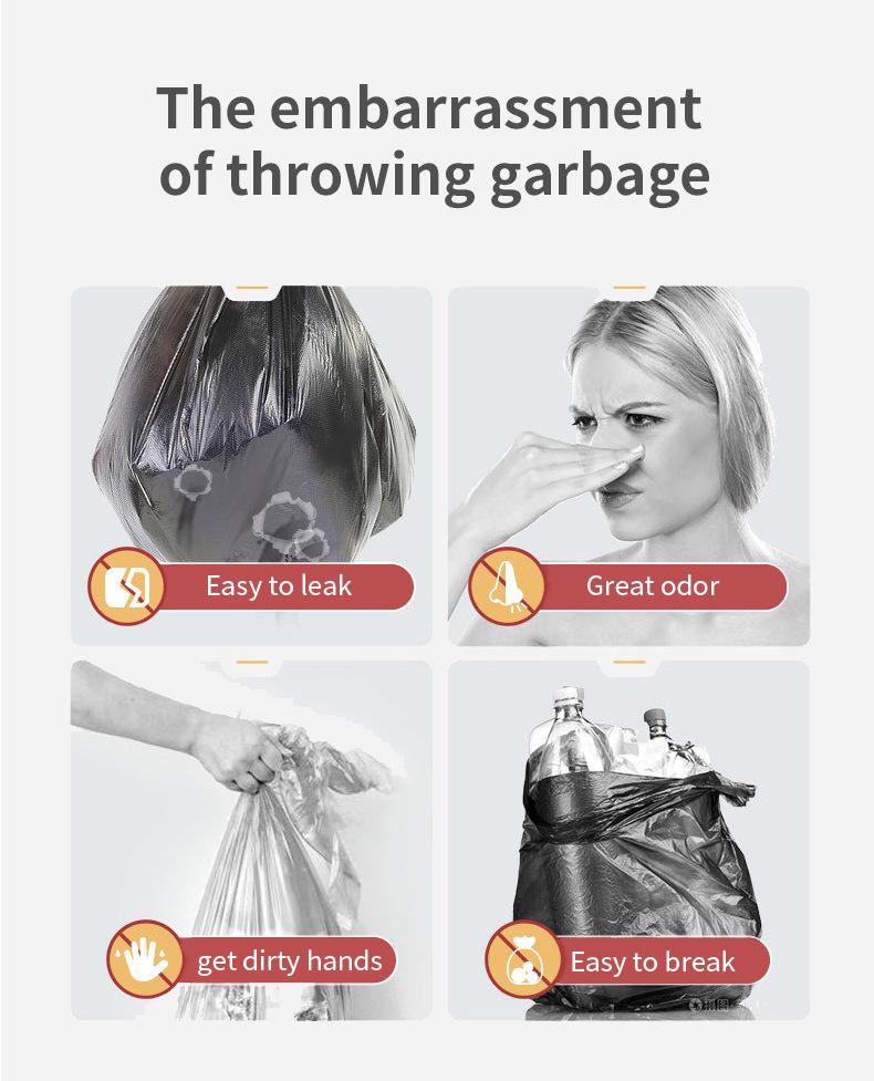 Drawstring Garbage Bags for Kitchen, Hotel, and Household Use - Portable and Thickened for Waste Classification
