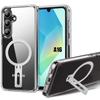 Protective Case - BOOLING - for Samsung Galaxy A16 4G/5G - Transparent Silicone - Magnetic Stand - Shockproof