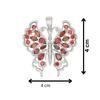 Подвеска-шарм в виде бабочки из натурального граната, ювелирное изделие из серебра 925 пробы, красная бабочка, подарок для нее