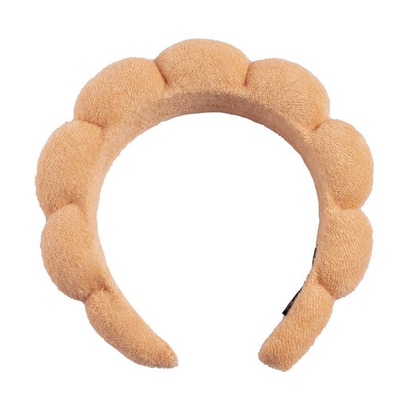 Трансграничная водонепроницаемая фланелевая повязка на голову с губкой - Дизайн «облако» с плетением «твист» для умывания