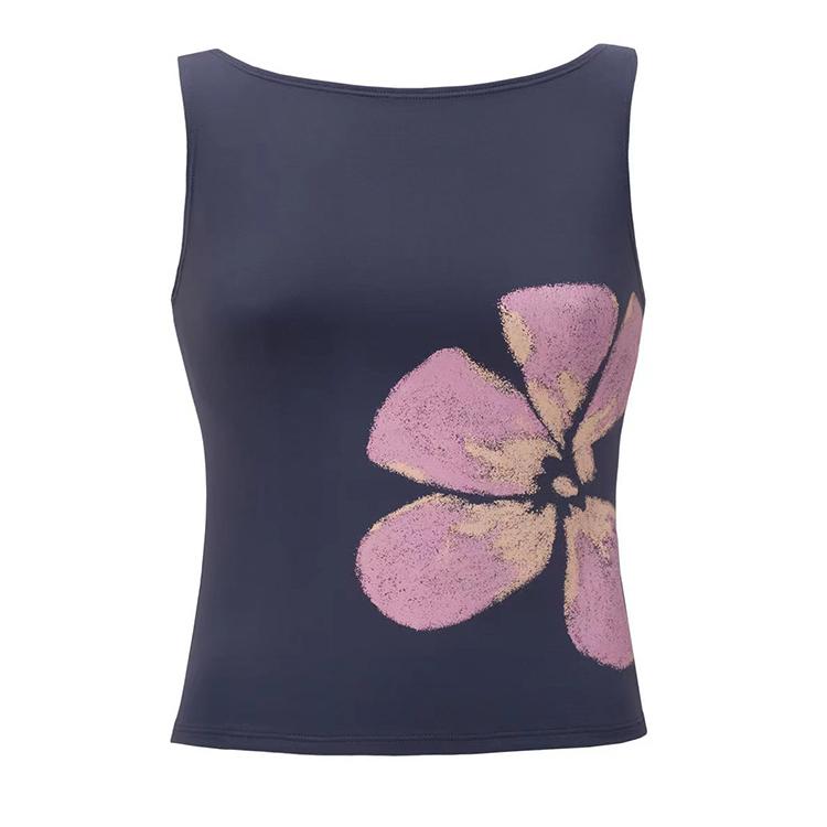 2025 Новая Мода Женские Укороченные Майки В Облежку С Цветочным Принтом Вырез Лодочкой Без Рукавов Летние Топы для Вечеринки Клуба