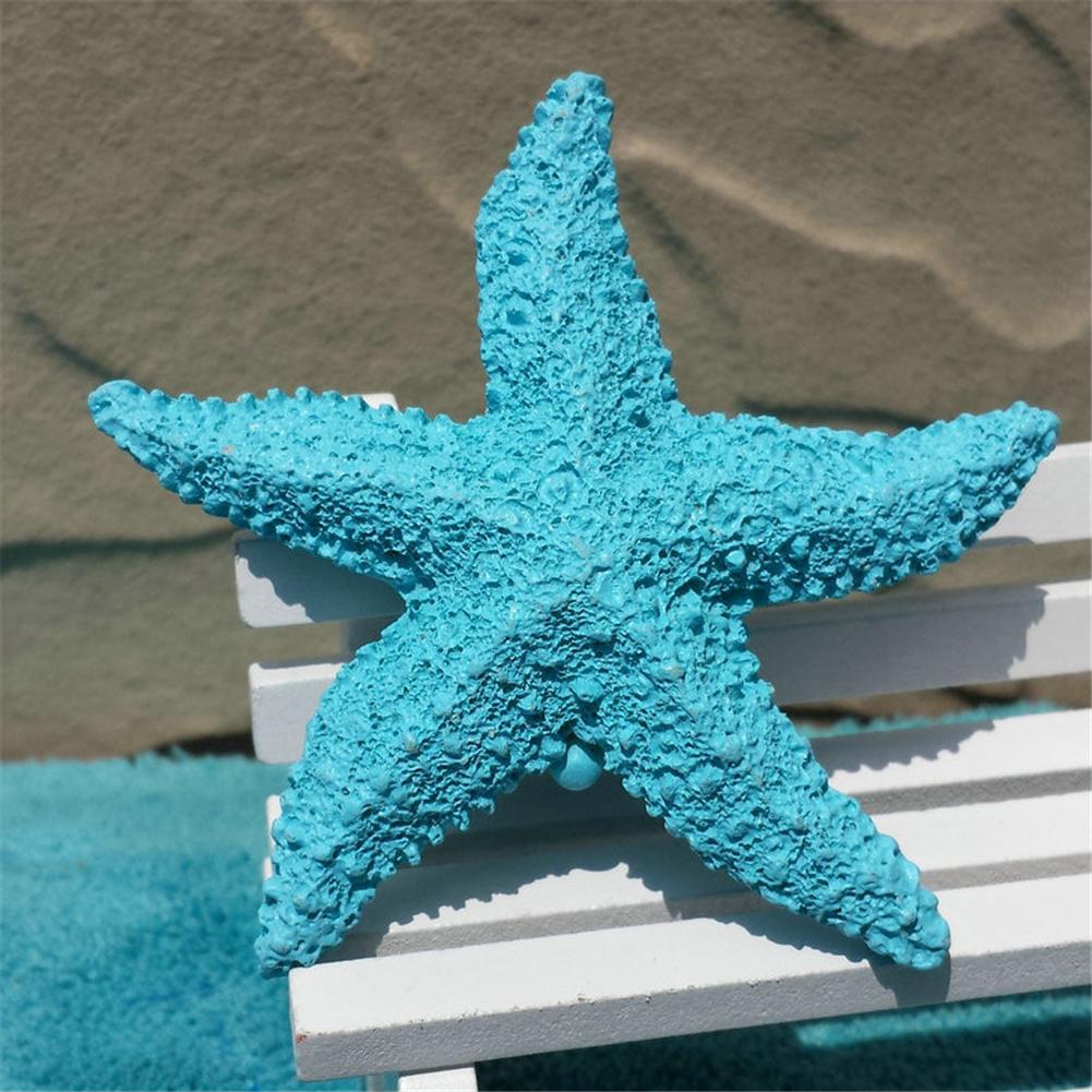 Resin Starfish Ornament Home Aquarium Decoration Photography Props Mini Starfish 7.5cm