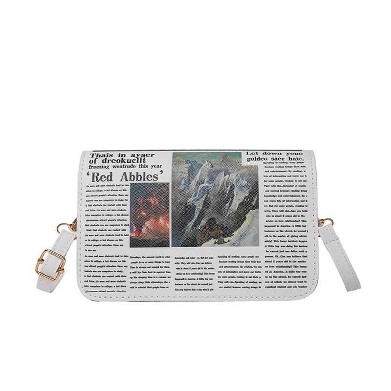 Газета Ветер 2025 Персонализированная Новая Мода Простой Дизайн Тренд Летняя На Плечо Кроссбоди Женская Маленькая Квадратная Сумка