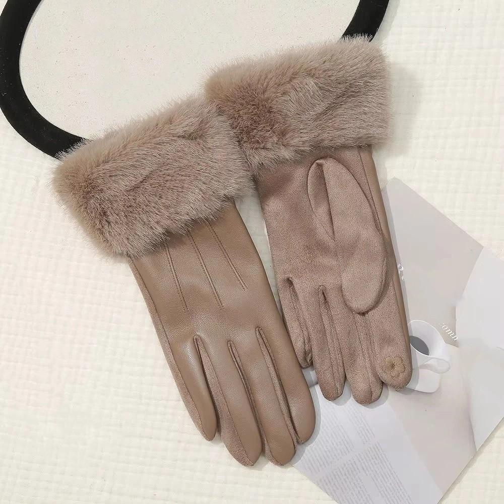 Thermal Lined Female Touchscreen Gloves Thicken Cycling Warm Gloves Party Events