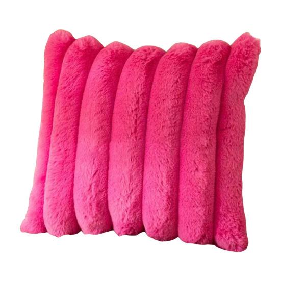 Наволочка для подушки с большим полосатым узором, застежка-молния в стиле пэчворк, пушистый материал, 45*45 см, наволочка для подушки для спальни, гостиной, дивана, украшения для вечеринки