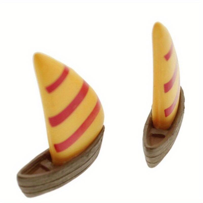 Миниатюрные смоляные фигурки Искусственная парусная лодка Лодка Смола Сделай сам Ремесло Микроландшафт Мох