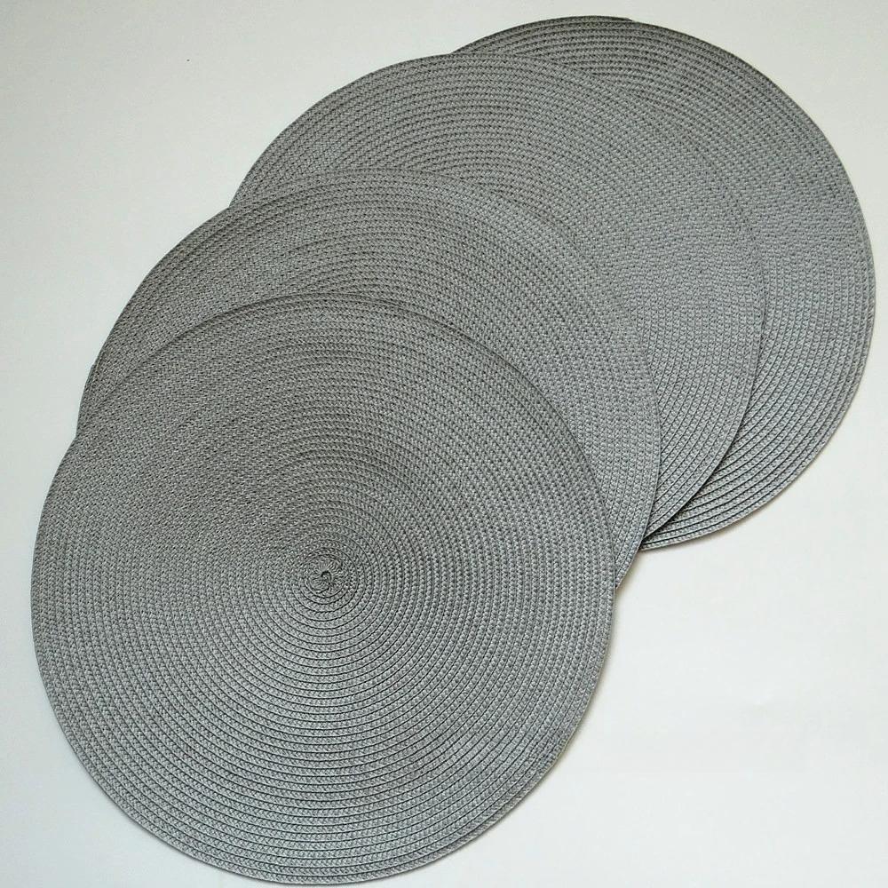Round Placemats Set  Braided Circle Place Mat Washable Table Mats for Kitchen Dining Table Mixed Color Non-Slip Place mats