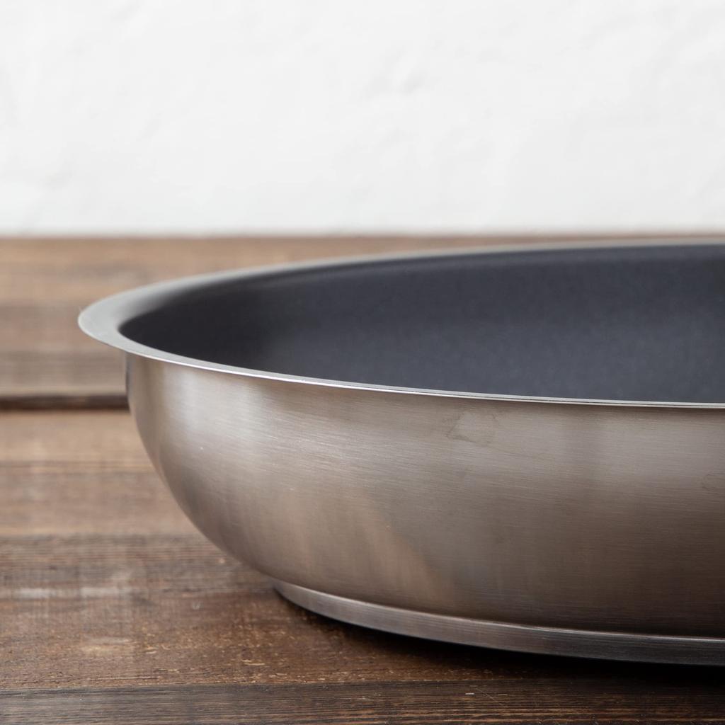 Endo Shoji Commercial Murano Индукционная тефлоновая сковорода Select 28 см IH Совместимая нержавеющая сталь Обработанная внутри AHLV703 18-8 Сталь/Тефлон