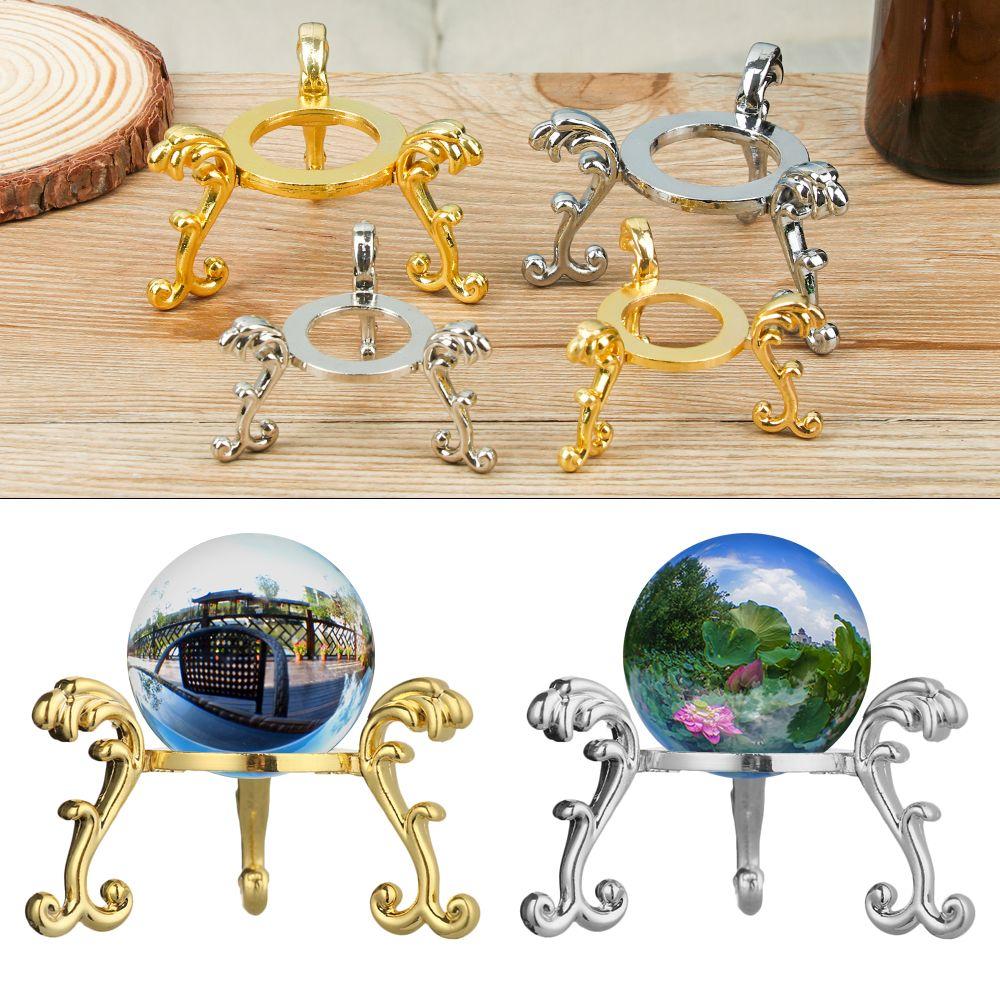 Ручная работа Реквизит для фотосъемки Домашний декор Сфера Камень Подставка Металлический держатель Подставка для дисплея Основа для хрустального шара