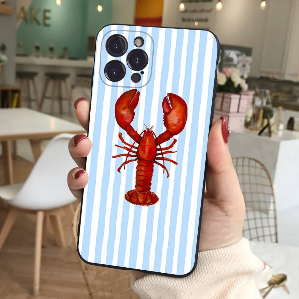 Силиконовый чехол для телефона с сардинами для iPhone 11 12 13 14 15 16 17 Pro Max Черный чехол