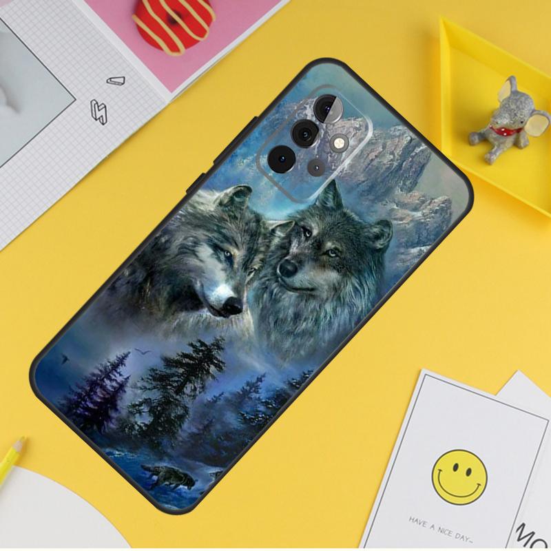 Чехол Animal Wolf Galaxy для Samsung Galaxy A36 A16 A56 A06 A54 A34 A14 A13 A53 A12 A22 A32 A52 A35 A17 A15 A55