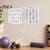 Dumbbell Workout for Weak Muscles 2 Pcs 28 Days Light Strength Exercise Poster Women 60+, Home Guide Gym Fitness Training Guide, Full Body Chart Wall