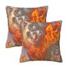 Rock Hyrax Photo Dassie Vampire Potato 2 pcs Square Pillowcase Pillow Cover Cushion Decor Comfort Throw Pillow for Home Bedroom
