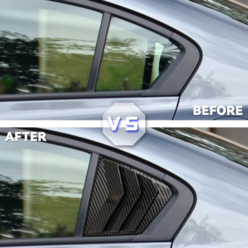 Для Honda Civic 9-го поколения 2011-2015 Sedan Задние боковые оконные жалюзи Воздуховоды Шторы Накладки Отделка Жалюзи Карбоновый стиль