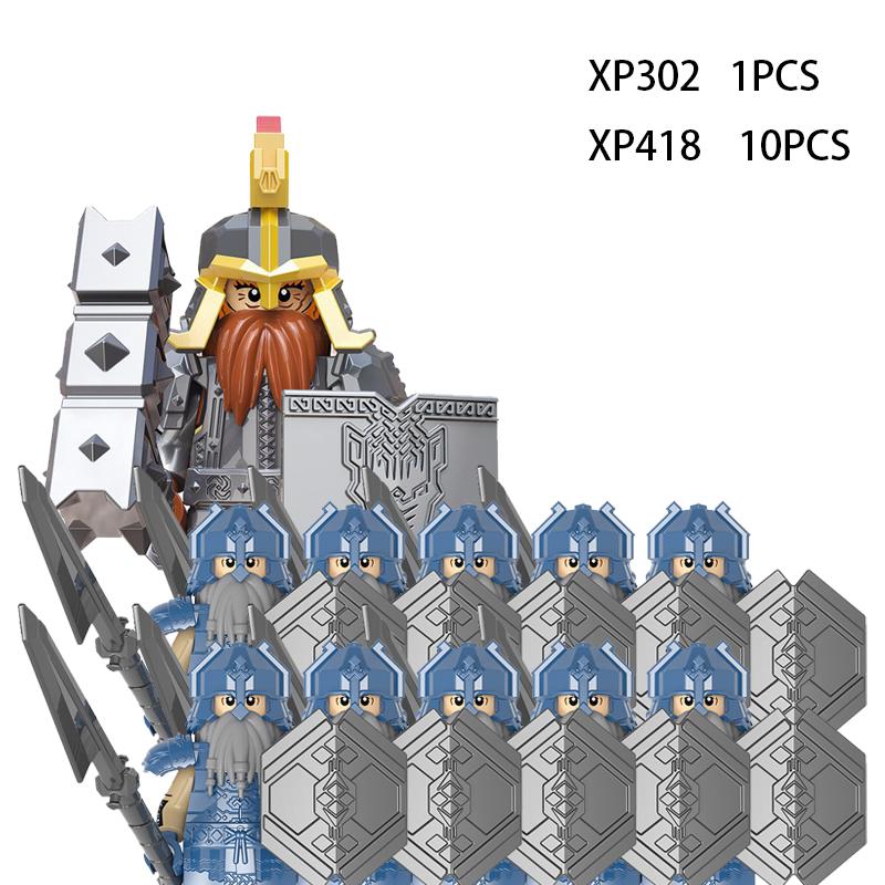 Medieval Elf Rohan Soldiers Guard Army Lotr Action Figures Mini Bricks Doll Assemble Building Blocks DIY Toys for Kid Gifts