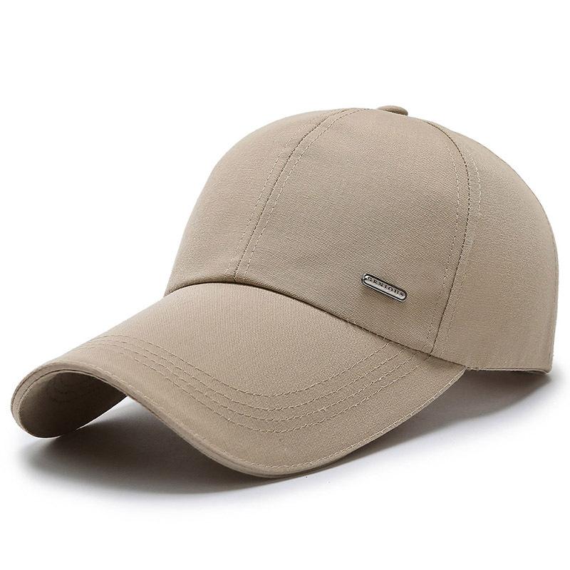 Spring and Autumn Hat Men's Fishing Hat Sunshade Sunscreen Canvas Extended Brim Cap Cotton New Baseball Cap