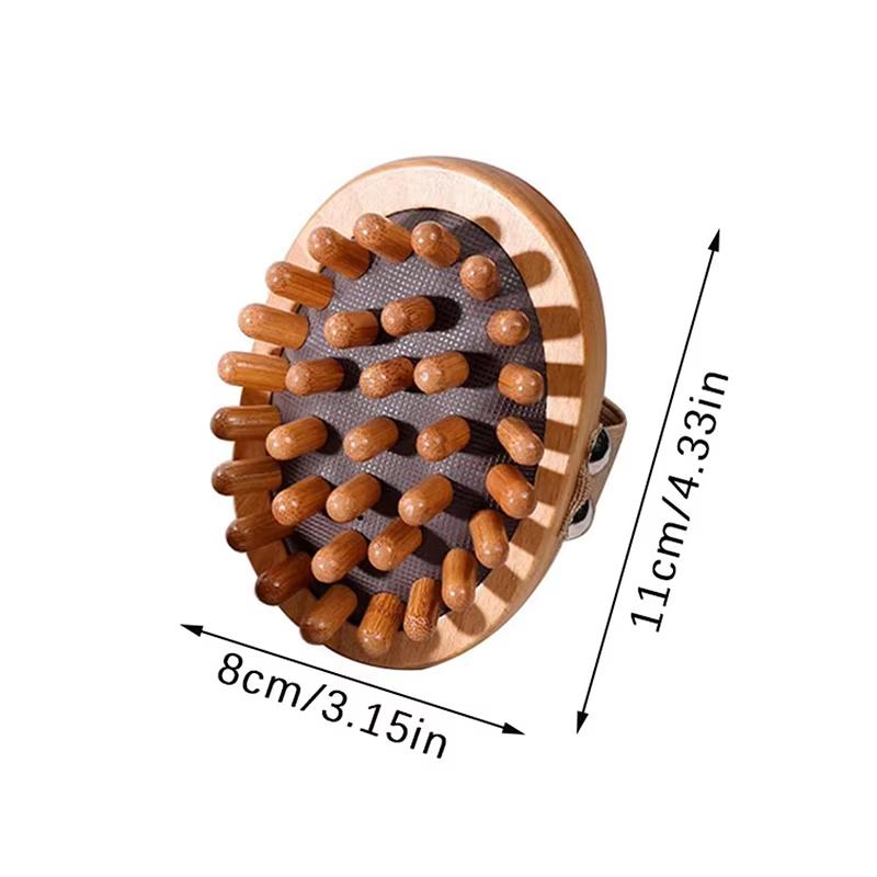 Essential Oil Spa Air Cushion Massage Hair Comb Scalp Massage Brush Body Massager Body Anti Cellulite Brush Soothing Wooden