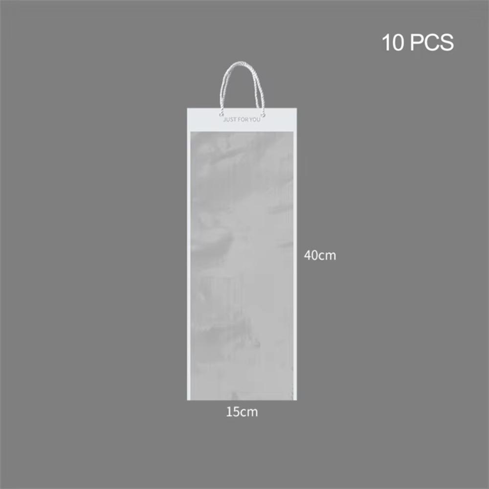 10 шт. с ручкой цветы упаковочный мешок праздничные принадлежности флорист пластиковый пакет цветы упаковочные пакеты подарок