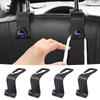 Car Seat Hook Multi-Purpose Carbon Fiber Texture On-Board Hooks For Ford Focus 3 2015-2018 Kuga 2016-2019 Escape C-MAX Ecosport