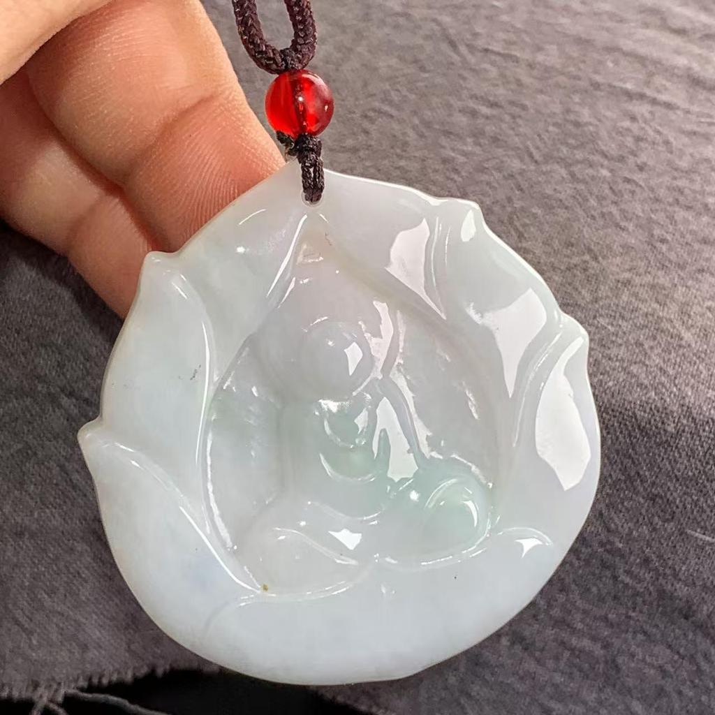 Burma A-Grade Natural Jade Leaf Pi Xiu Pendant