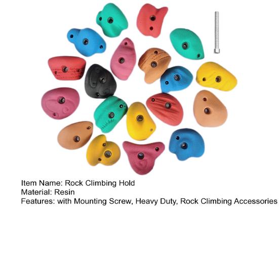 Rock Climbing Holds with Mounting Screw Holds Up To 230Lbs Kids Adults Rock Wall Holds