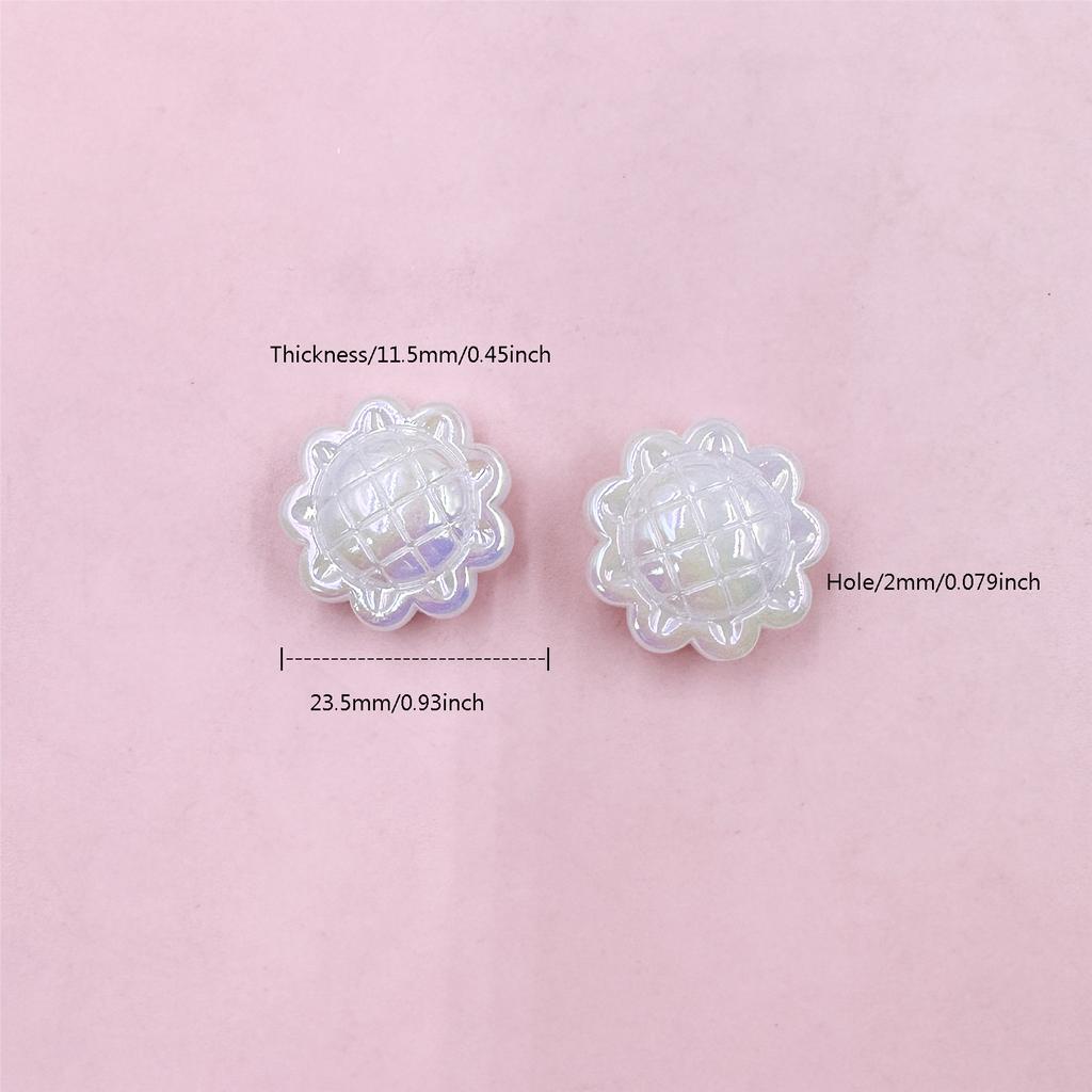 DIY аксессуары с отверстием толщиной 11,5 мм Подсолнух распорка свободные бусины акриловые 10 шт/23,5 мм творческий материал ручной работы для изготовления ювелирных изделий