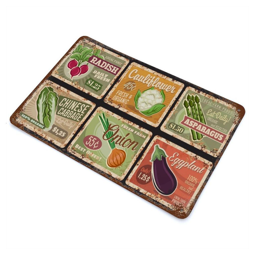 1-Pack Vintage Wall Mounted Plaque Metal, 20×30cm and 30×40cm, Rusted Décor for Pub, Loft or Restaurant