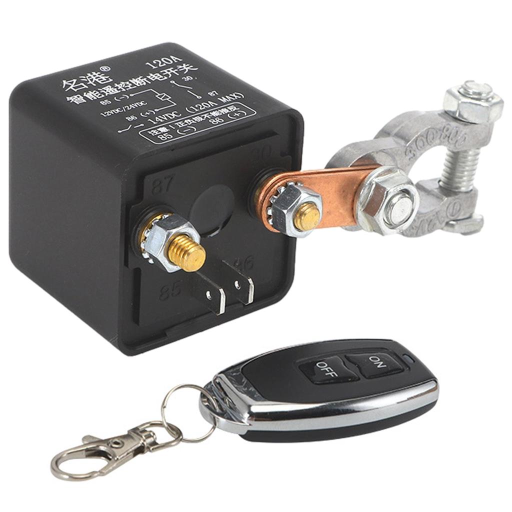 Universal Battery Switch Relay | Remote Control Battery Isolator | 24V / 12V 200A Wireless Remote Control Switch, Car Total Power Protection