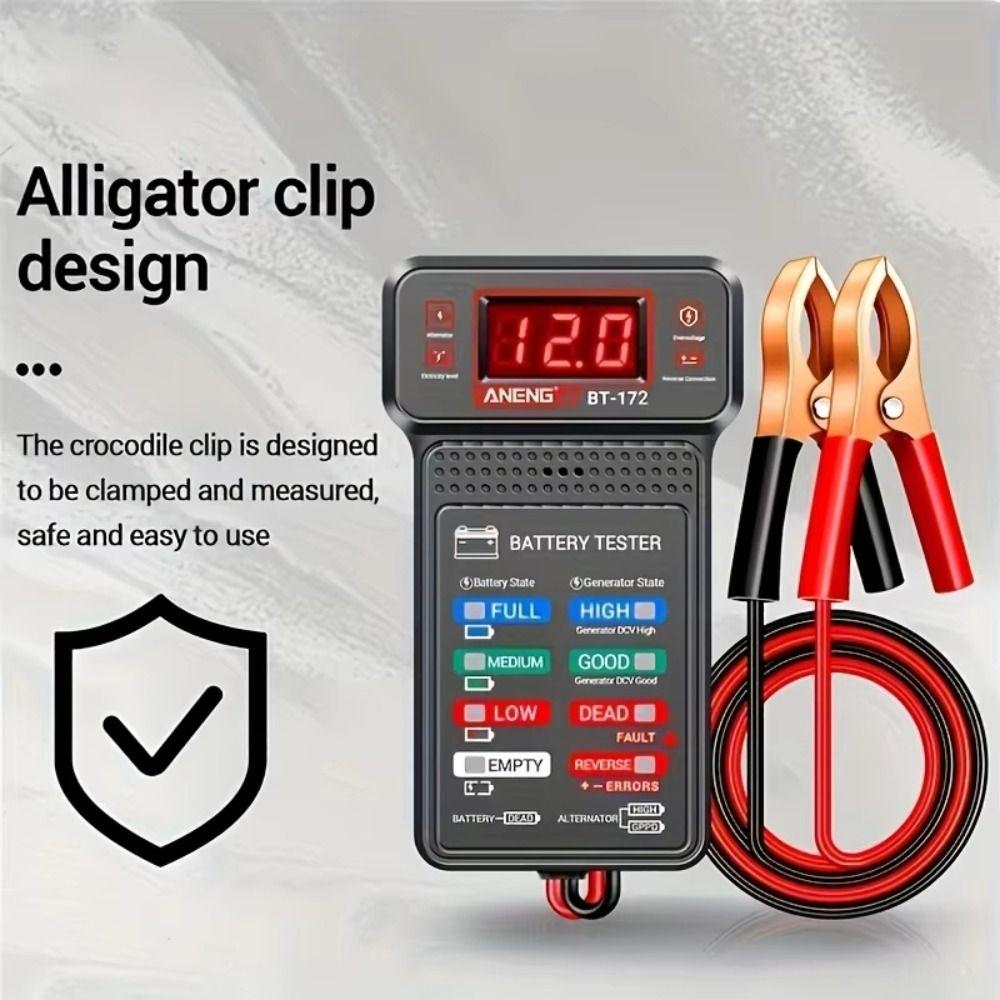 12V Automotive Battery Analyzer Reverse Alarm Intelligent Battery Tester Automotive Repair Tool