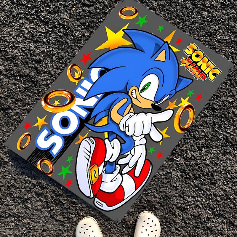 Sonic Printed Carpet, Rug for Office Chair Living Room Bedroom Kitchen Room Decor Gifts.