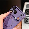 Ультратонкий ПК Металлическое Кольцо Магнитное Для Magsafe Матовый Чехол Для iPhone 17 16 15 14 13 12 11 Pro Max Защита Стеклянной Линзы Жесткая Крышка