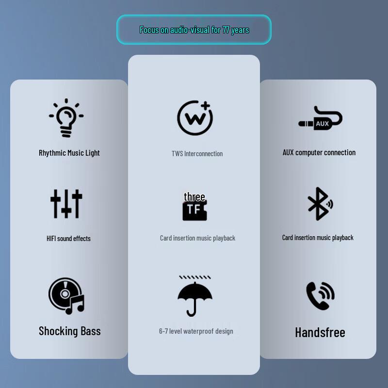 Портативная уличная Bluetooth-колонка SANSUI