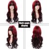 Постепенный синтетический кудрявый парик парик Лолиты волнистые длинные кудрявые волосы с челкой подходит для ежедневной носки дамам и девушкам на праздники