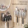 Wall-Mounted Suction Cup Toothbrush & Toothpaste Holder Set with Tooth Squeezer and Cup for Family Bathrooms