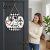 Wooden Welcome Sign Rustic for Front Door with Cute Pet Paw Prints, Creative Wood Hanging Wall Decor Hemp Rope Home Entryway Porch Farmhouse