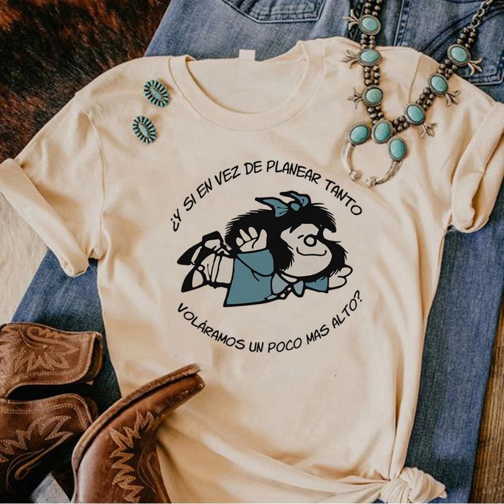 Mafalda tshirts Women Y2K comic graphic t shirt girl designer anime clothing