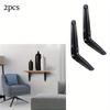 2PCS 6Inch Triangular Bracket Shelf L-Brackets Floating Shelf Bracket Heavy Duty Storage Rack Decorative Wall Mount Joint Angle