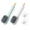 1/2Pcs Cleaning Brush Soap Dispenser Efficient Drainage System Soft Bristles Home Kitchen Bathroom Shoe Brush