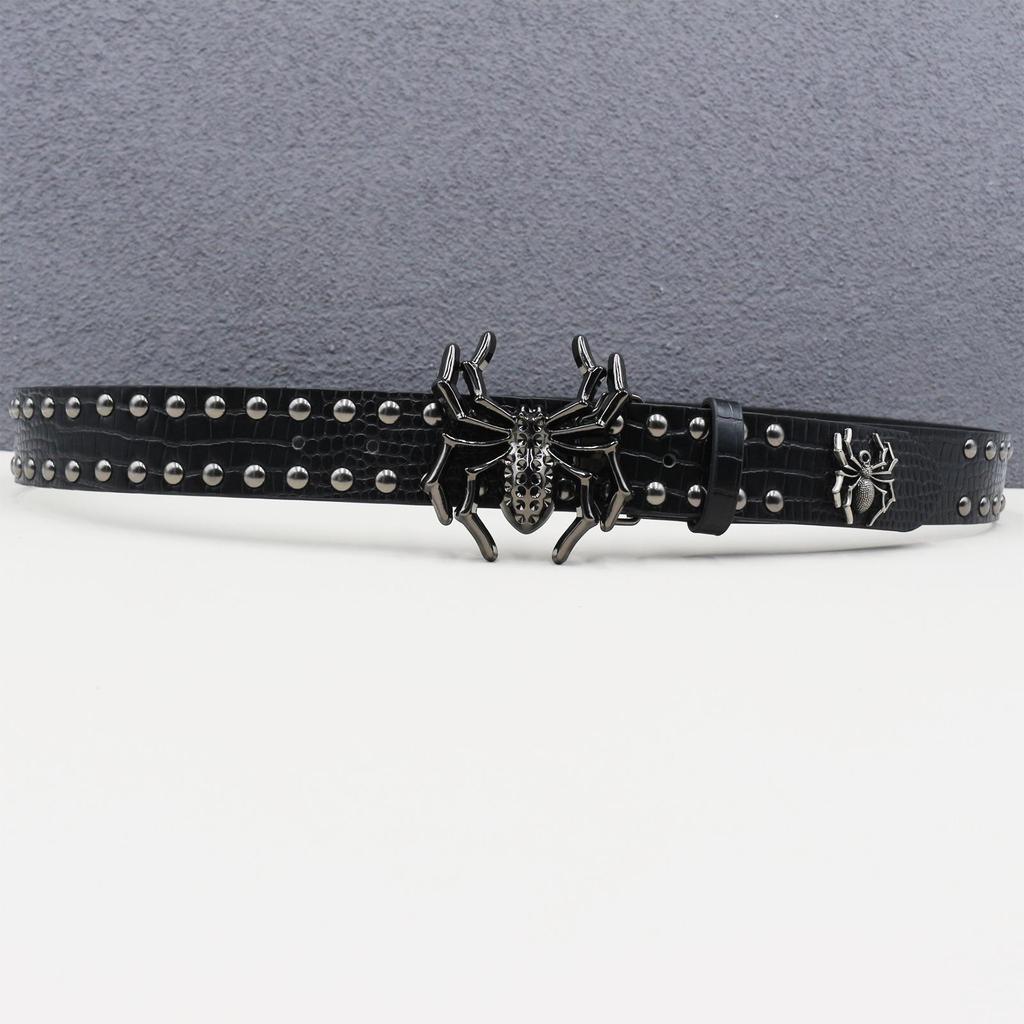Men's Spider Rivet Punk Belt - Hip Hop Street Style
