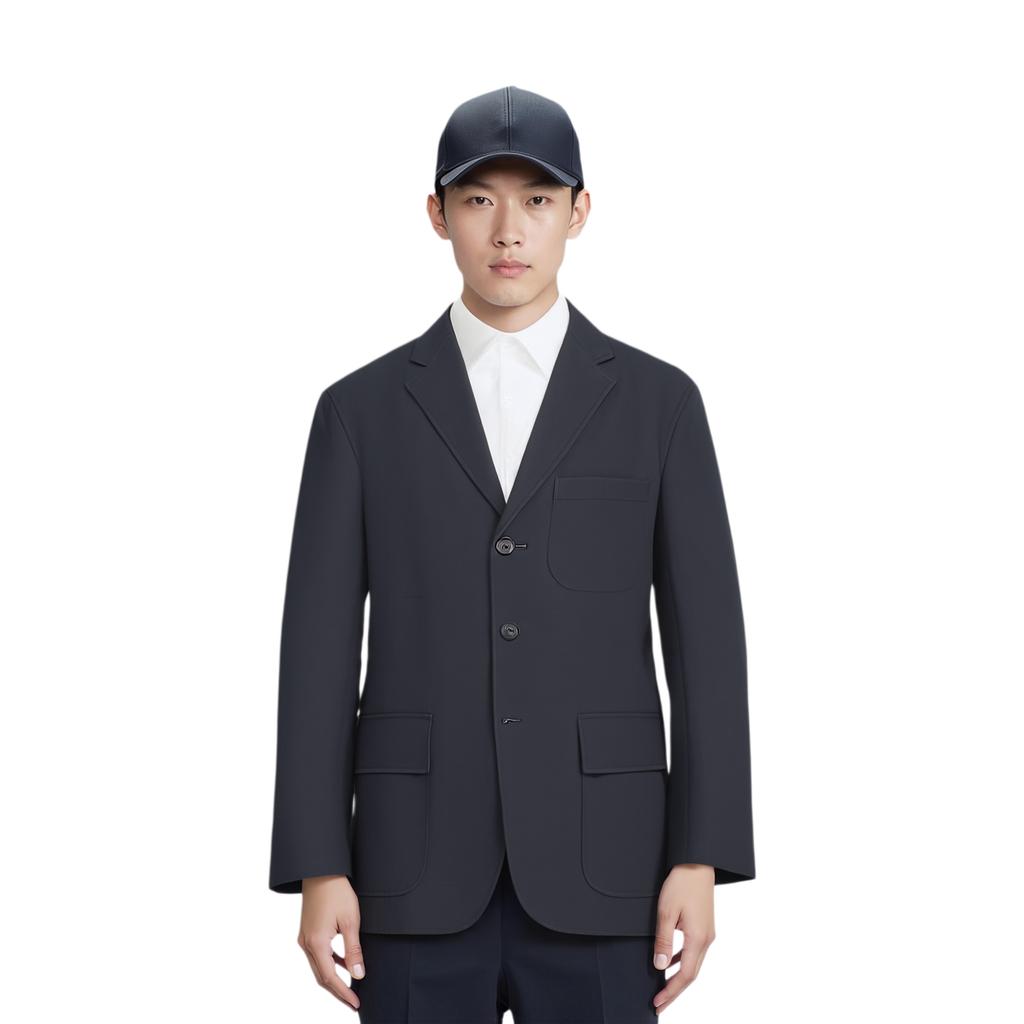 Uniqlo X Jil Sander Коллаборация Шерстяной Смеси Однотонный Костюм Мужской костюм Темно-Серый 440443-08