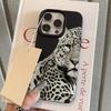 Черно-белый леопардовый принт Мягкий чехол для телефона для iPhone 16 16e 15 14 13 12 X XS XR XSMAX 11 Pro Max Plus Ударопрочная задняя крышка