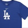 Nike X MLB Collaboration Kids Los Angeles Dodgers Двойной логотип Графический принт Футболка с круглым вырезом и длинными рукавами Детские топы Королевский синий 3Z3B7SAG5-LAD