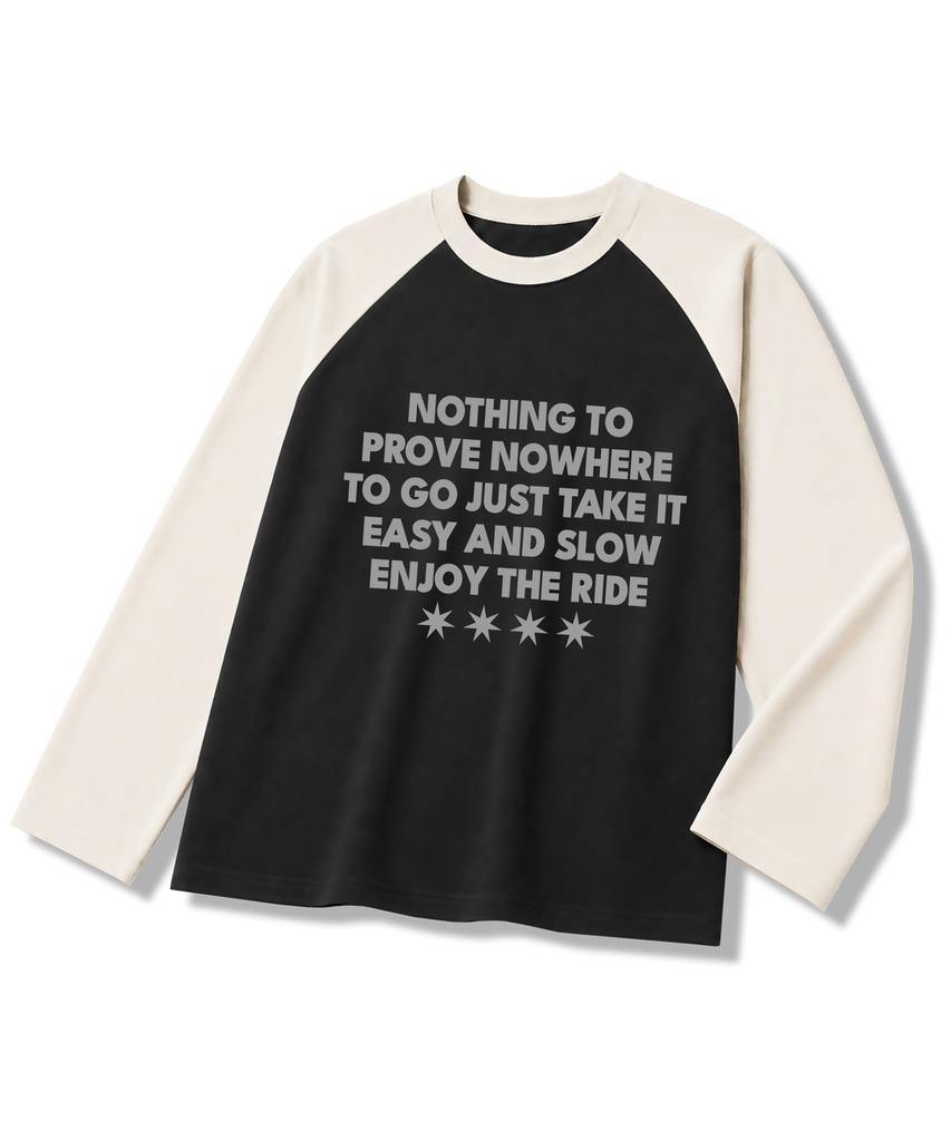 UNION GARMENTS Легкая и медленная Свободная футболка с длинным рукавом реглан 4 цвета