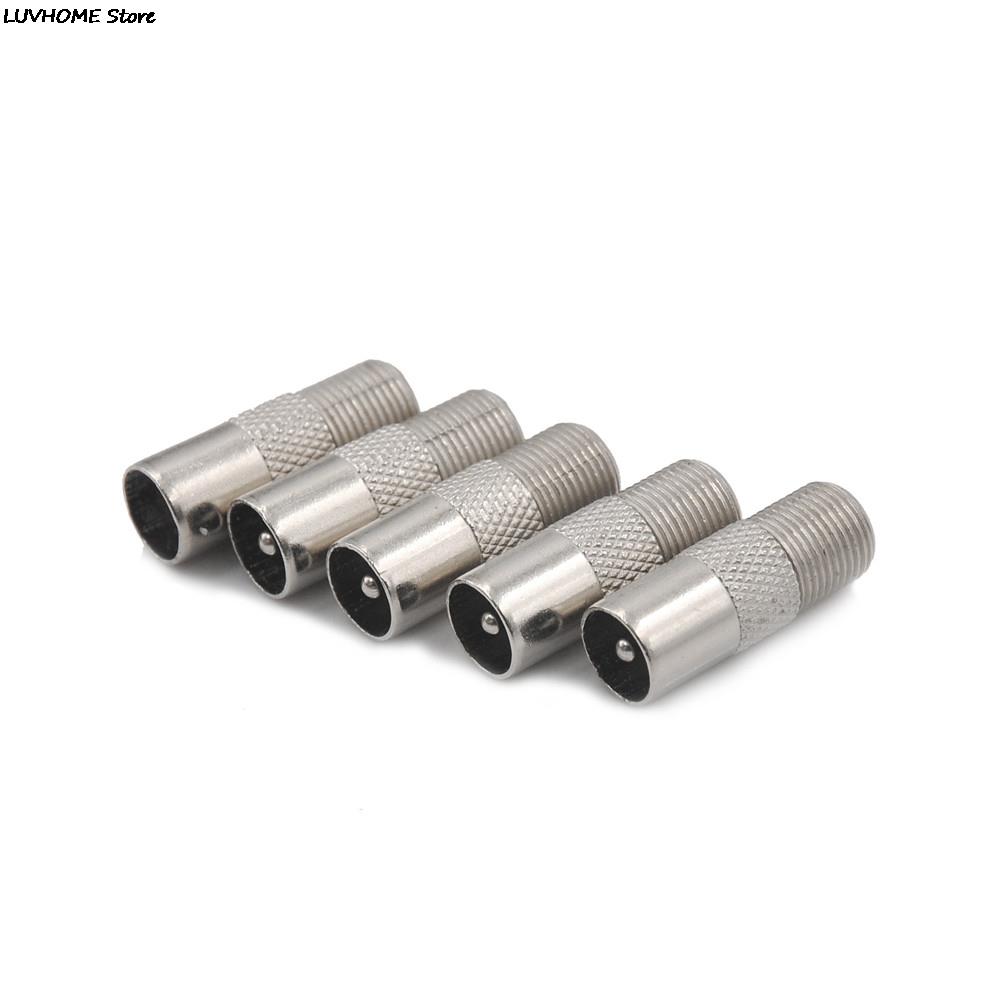 5/10pcs STB Quick Plug RF Coax F Female To RF Male Connector TV Antenna Coaxial Connector F Connector TV Coaxial plug Drop Ship